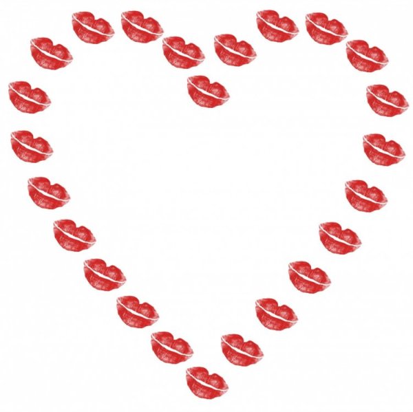Сердце из поцелуев