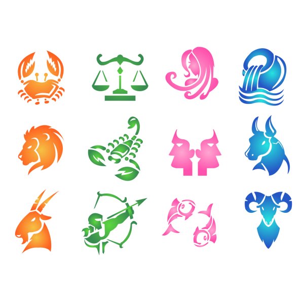 Векторные изображения знаков зодиака