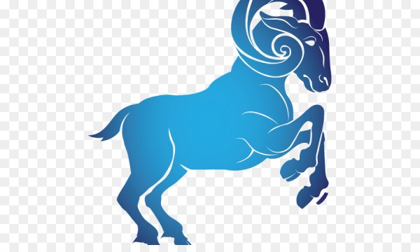 Козерог на белом фоне