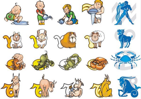 Знаки зодиака мультяшные