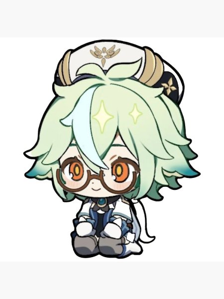 Чиби альбедо Геншин Стикеры