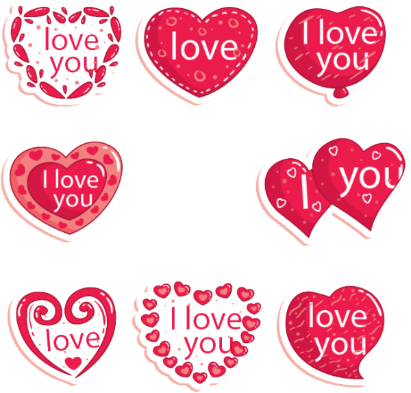 Наклейки любовь