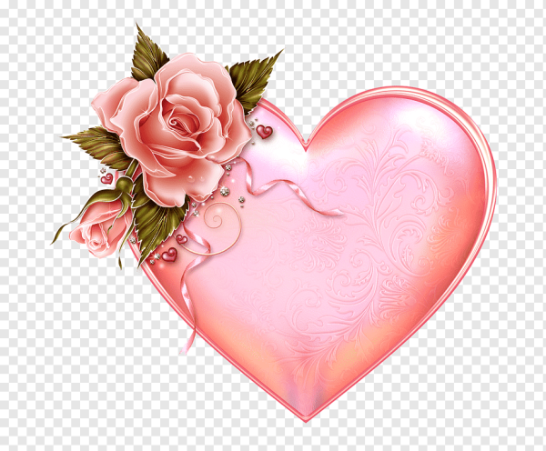 Розовое сердце