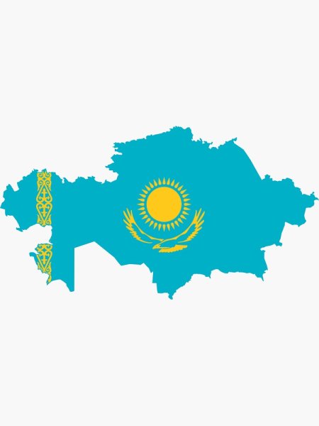 Флаг Казахстана сердце