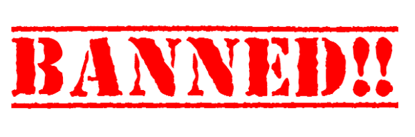 Надпись бан