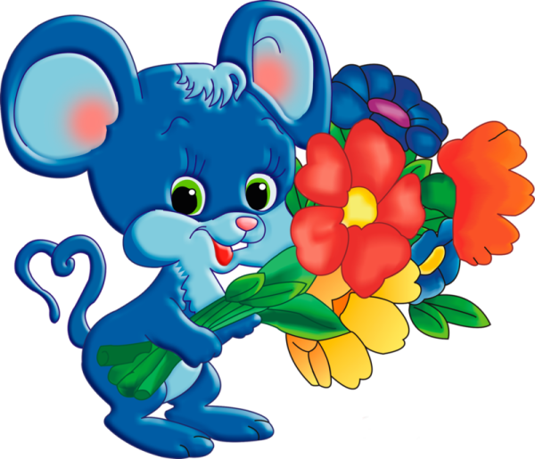 Мультяшка с цветами