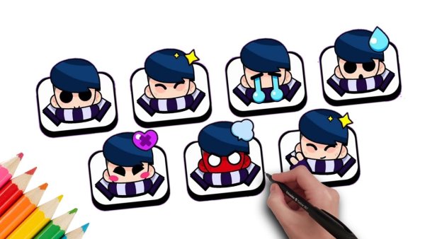 Значки Эдгара из Brawl Stars