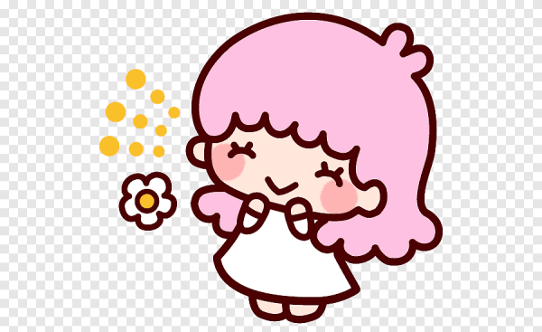 Стикер персонаж розовый