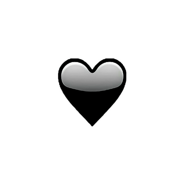 Стикеры черное сердце (64 фото) » Рисунки для срисовки и не только