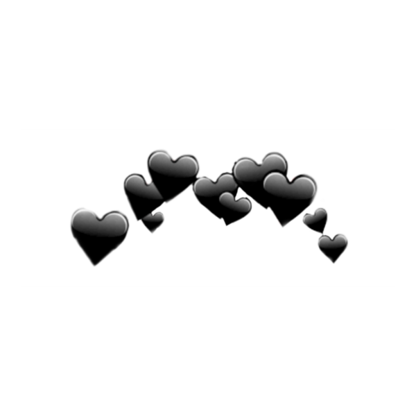 Чёрные сердечки над головой