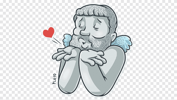 Стикер поцелуй мужской