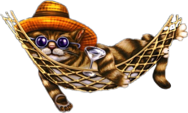 Мультяшный кот отдыхает