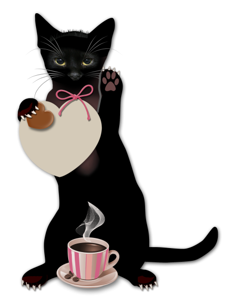 Черный кот и кофе