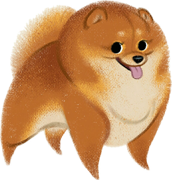 Шпиц мультяшный