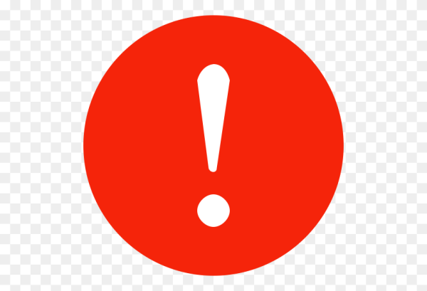 Красный круг с восклицательным знаком