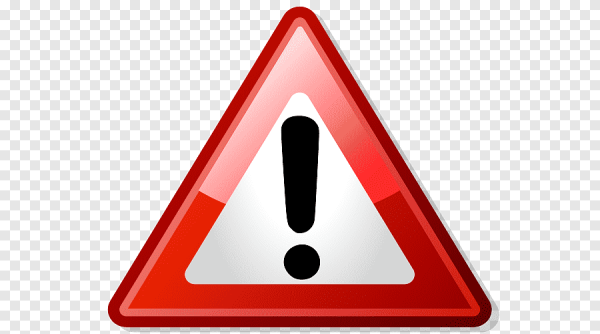 Красный знак предупреждения