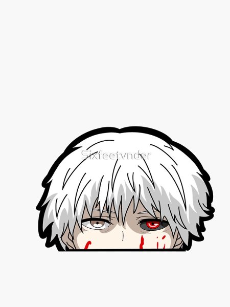 Белые волосы Канеки для фотошопа