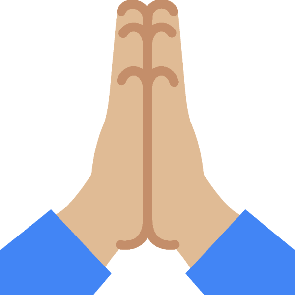 Смайлик сложенные ладони