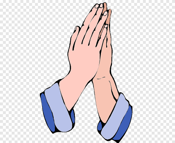 Руки в молитве без фона