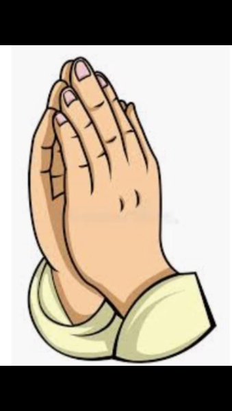 Руки сложены в мольбе