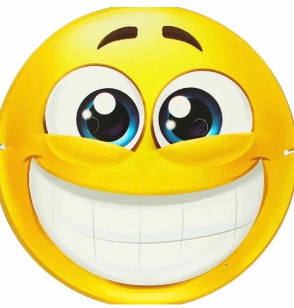 Смайлик с зубами улыбается