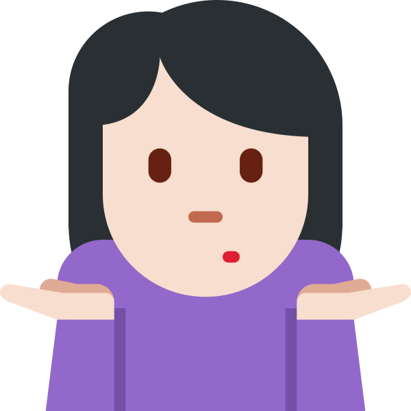 Эмодзи девушка пожимает плечами