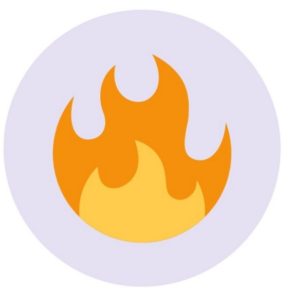 Эмодзи огонек