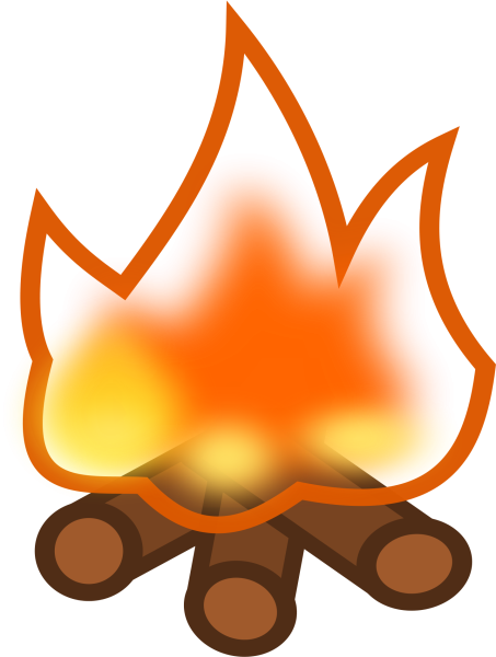 Смайлик огня на черном фоне