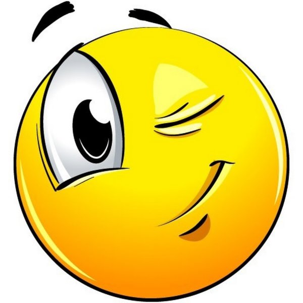Смайлик моргает глазом