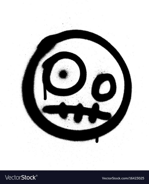 Тату смайлик эскиз