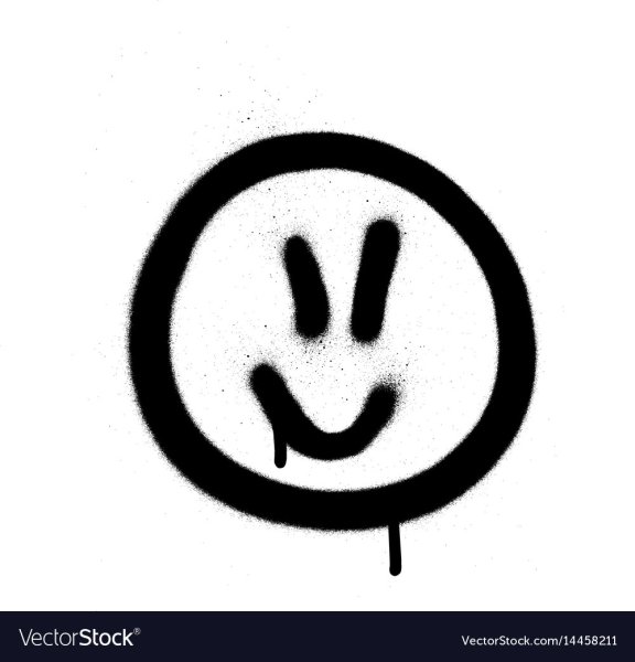 Грустный смайлик граффити