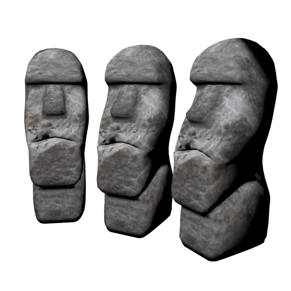 Остров Пасхи статуи Моаи в векторе