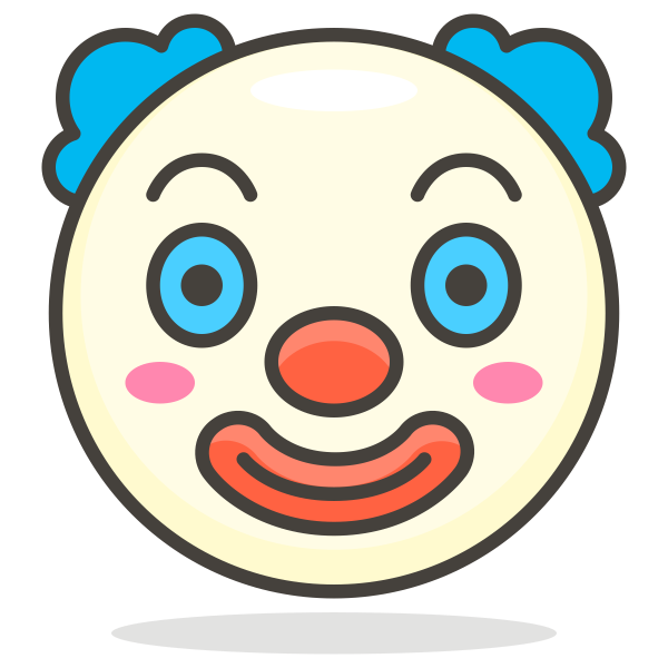 Лицо клоуна эмодзи