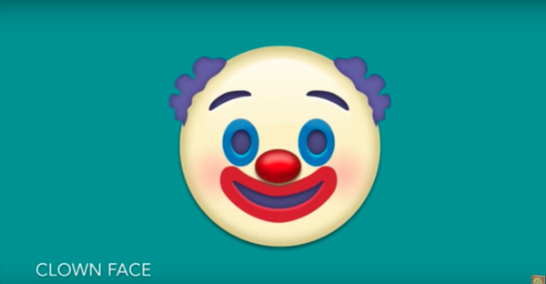 Смайлик клоуна эскиз