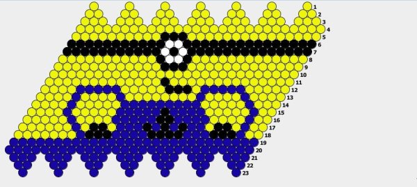 Смайлик из бисера схема