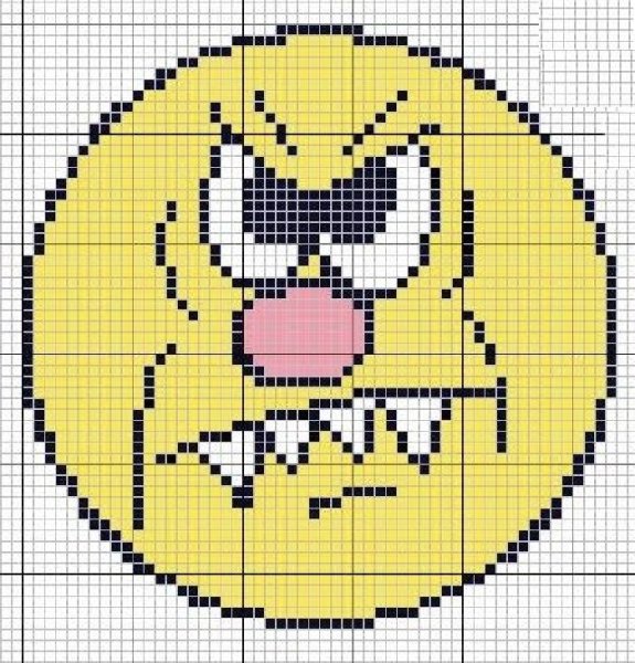 Смайлик вышивка