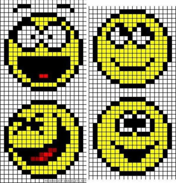 Смайлики для вышивания