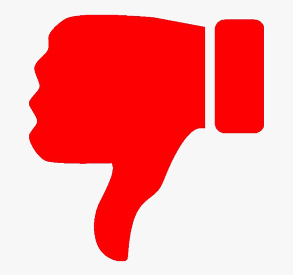 Красный палец вниз