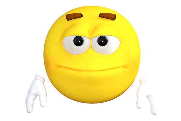 Смайлик на белом фоне