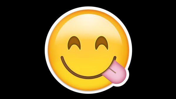 Смайлик на черном фоне