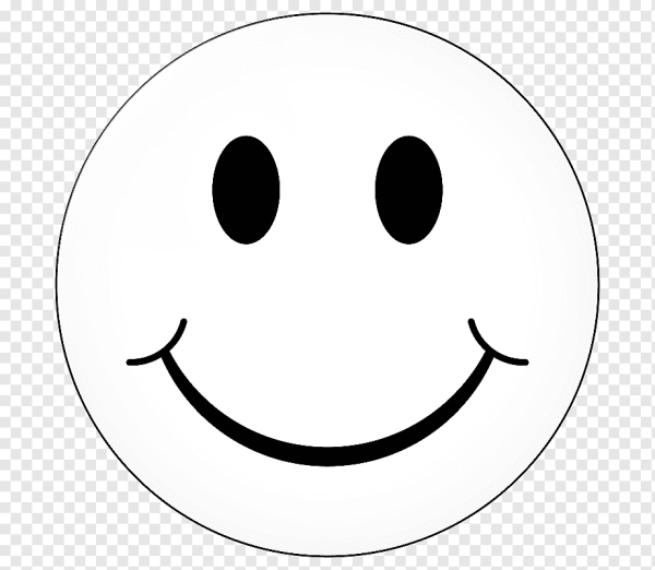 Веселый смайлик черно белый
