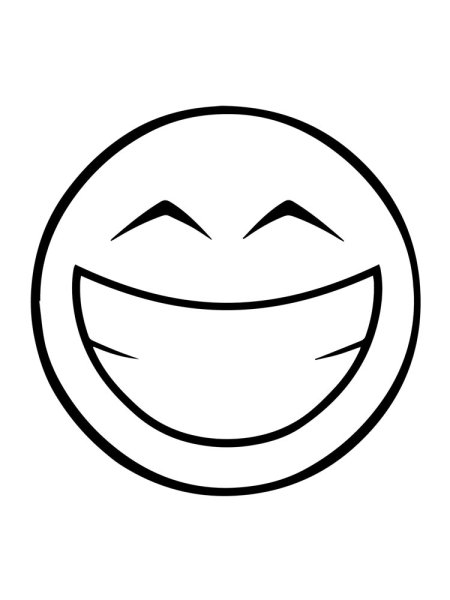 Смайлик раскраска для детей