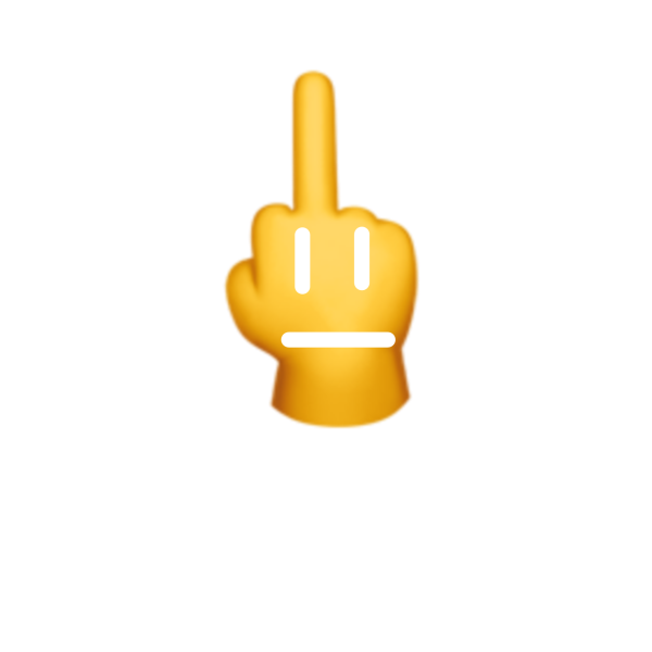 Смайл средний палец