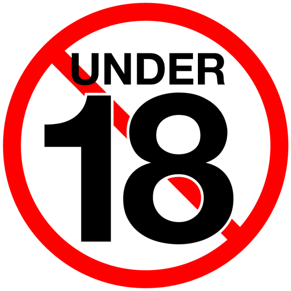 Знак 18 на прозрачном фоне