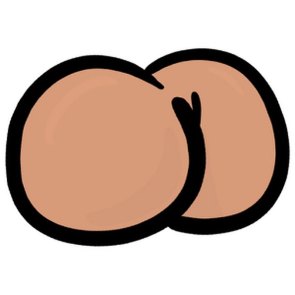 Нарисованная жопка с глазами