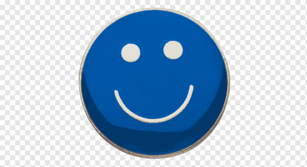 Синий Смайл с улыбкой