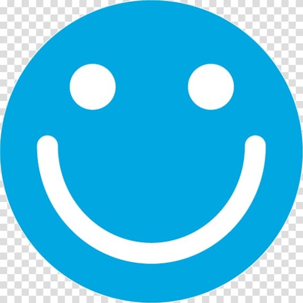 Улыбающийся смайлик голубой