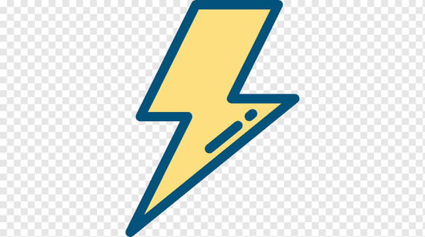 Смайлик молния на прозрачном фоне