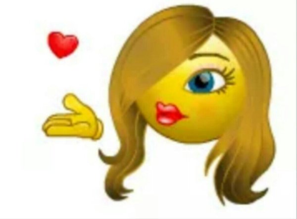 Смайлик девочка с сердечком