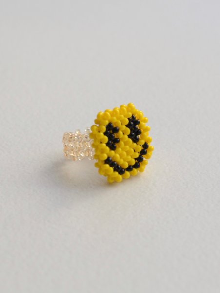 Колечки из бисера смайлик
